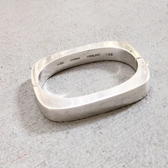 Vintage Taxco Sterling Silver Bracelet 6.5" - Picture 3 of 13